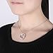 Caperci Sterling Silver Diamond Accent Shadowed Double Open Heart Pendant Necklace for Women, 18''