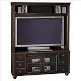 Bush Furniture Collection 54 Inch Wood Corner Plasma TV Stand Base and Hutc ....