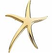 Yellow Gold Starfish Brooch Pendant