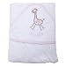 Baby Girl Giraffe Hooded Bathrobe, Babies 100% Cotton Towel Bath Robe (75cm x 75cm) (Pink)