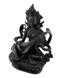 Ebony Finish Saraswati Hindu Goddess Statue Diwali