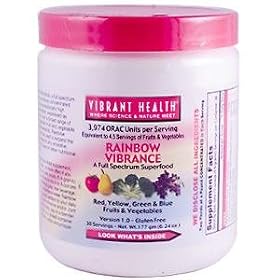 Vibrant Health Rainbow Vibrance, Full Spectrum Superfood, 6.24-Ounces