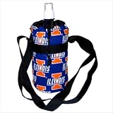 University of Illinois Fighting Illini Logo Water Bottle Holder Sport Bottles - GIFT IDEA for Fitness Golf Golfers Soccer Workout Gifts and Gift Ideas For Him Her Athletes Man Men, Women, Ladies Alumni Runners Joggers