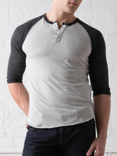 Men's 3/4-Sleeve Raglan Henley
