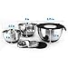 Stainless Steel Mixing Bowl | Silicone Non-Slip Base - Lightweight & Perfect Size For All Mixing, Prepping & Serving Need - Set of 3 | by Zell