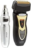 Eltron el-8308-5 Wet/Dry 3 Head Rechargeable Shaver with Ear Nose Trimmer