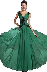 Sexy V-neck Lace Pleated Prom Dress 