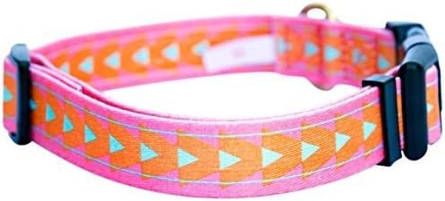 Kiss My Mutt Arrow Print Collar - Pink Sail - Medium