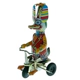 Jouet mécanique Canard à hélices en fer blanc à clé Jouet dit Ancien