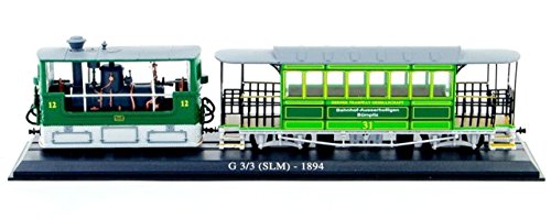 NEW Top Sale 1/87 G 3/3 (SLM)-1894 Tram Diecast Model collection Green Dual Tracks