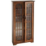 Buy Mission Cabinet with Tempered Glass Doors by SpinKeeper