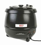 Excellanté 10.50-Quart Stainless Steel Soup Warmer, Black