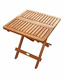 LuuNguyen - Outdoor Hardwood Chess Folding Side Table (Natural Wood Finish)