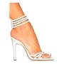 Hot Multi-Ankle Band Stilettos from Hot Fash Shoes - HILTON White