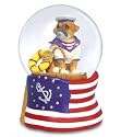 Boxer Sailor Dog Water Globe 35442