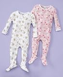 Little Me Baby Girl Zip-Up Footie