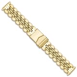 Fossil Link Style Metal Watch Band - Gold - (fits 16mm to 21mm)
