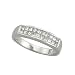 14K White Gold 1/2 ct. Two Row Princess Cut Diamond Wedding Band