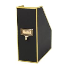 Cargo Atheneum Magazine File Box, Black, 11 by 10 by 4-Inch