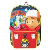 Handy Manny Boys Large Blue School Backpack with Detachable Lunchbox Kit