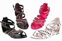 EyeCatchShoes - Janus Gladiator Stud Flat Sandals Shoes