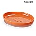 Pansdore 4 Piece Bath Accessory Set - Bathroom Accessories Collection Set - Soap Pump/Toothbrush Holder/Tumbler/Soap Dish (orange)