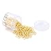 Beadnova 300pcs 6mm 22K Gold Plated Brass Round Open Jump Ring with Plastic Acrylic Jar Container