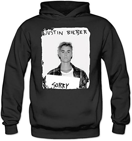 FRUN Women's Justin Bieber Sorry 2015 Poster Logo Hoodied Sweatshirt