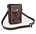 Le'aokuu Mens Genuine Leather Fanny Messenger Shoulder Satchel Waist Bag Pack (Dark Brown)