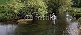 Wallmonkeys Peel and Stick Wall Decals - Flyfisher - Removable Graphic