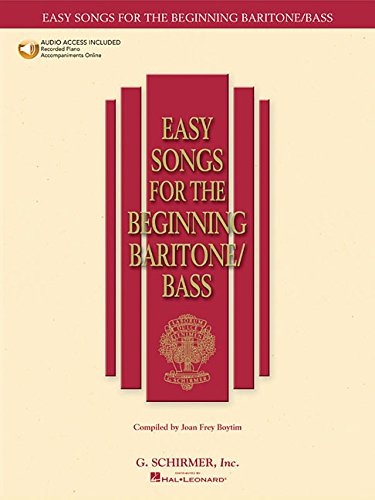 Easy Songs for the Beginning Baritone/Bass with online audio(Easy Songs for Beginning Singers)