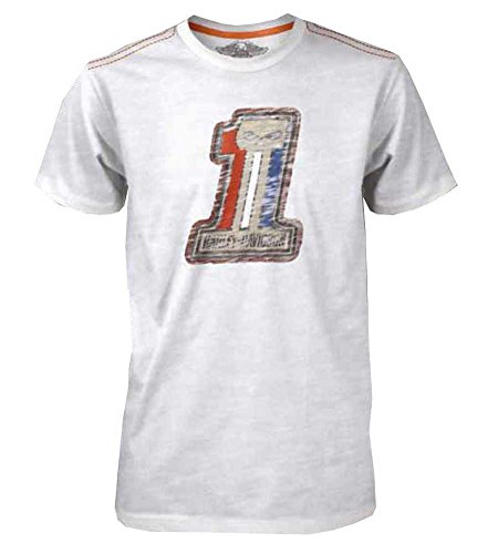 Harley-Davidson Men's Black Label T-Shirt, #1 Skull Patriot, White 30293145