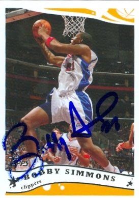 Bobby Simmons Autographed/Hand Signed Basketball Card (Los Angeles Clippers) 2005 Topps #20