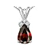 1.56 cttw Genuine Garnet and Diamond Pendant in 14k White Gold LIFETIME WARRANTY