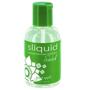 Sliquid Swirl Intimate Lubricant, Green Apple, 4.2-Ounce Bottle