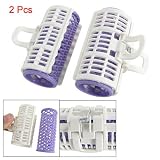 Lady Plastic White Clip Lavender Roller DIY Curler Hairdressing Tool Pair