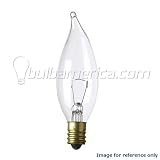 25 Pcs. 15w Candelabra Flame Clear Bulbs