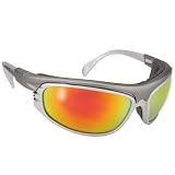 Airfoil 9120 Silver/High Tech Motorcycle Sunglasses with Extra Clear Lenses
