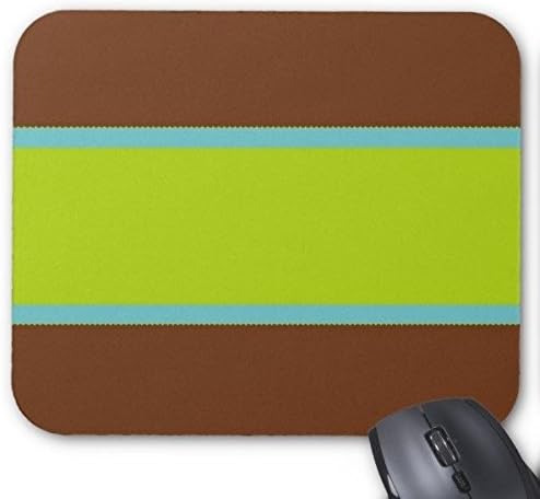 Brown, Blue &amp;Amp; Lime Green Design 2 Mousepad