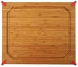 41OV2cUmq5L. SL160  Totally Bamboo 16 Inch Red Grippy Groove Cutting Board
