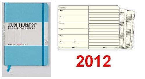 WOCHENKALENDER WOCHENPLANER 2012 POCKET TÜRKIS 1 WOCHE - 2 SEITEN - AGENDA NOTIZBUCH NOTEBOOK MIT EXTRAHEFT FÜR ADRESSEN - JAHRESTAGE - Geburtstagskalender - 144 Seiten 12 MONATE 2012