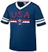 USA Great Seal Patriotic Soccer Style Ringer T-Shirt, American Pride Mens V-Neck T-shirt