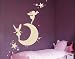 Best Quality Vinyl Wall Sticker Decals - Moon with elves - No: 1343