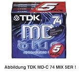 TDK MD Colour - MiniDisc - 5 x 80min