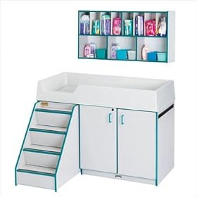 Jonti-Craft 5140JC004 Rainbow Accents Diaper Changer Combo