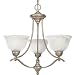 Avalon 3-Light Platinum Mist Chandelier 21.88 W Progess Lighting P4067-04