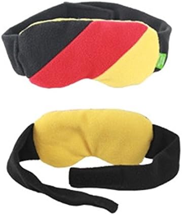 Sleep Eye Mask Adjustable Velcro Double Sided Velvet&amp;polar Fleece 9*18cm World Cup Men&amp;women (Germany)