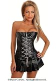 Faux Leather Chains Corset And Skirt
