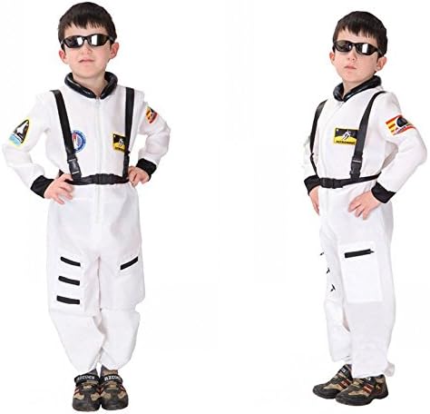 Faermi Halloween Children's Performing Clothing Astronaut Costume (L, white)