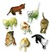 Cute Cats - Set of 8 Small Cat Figures